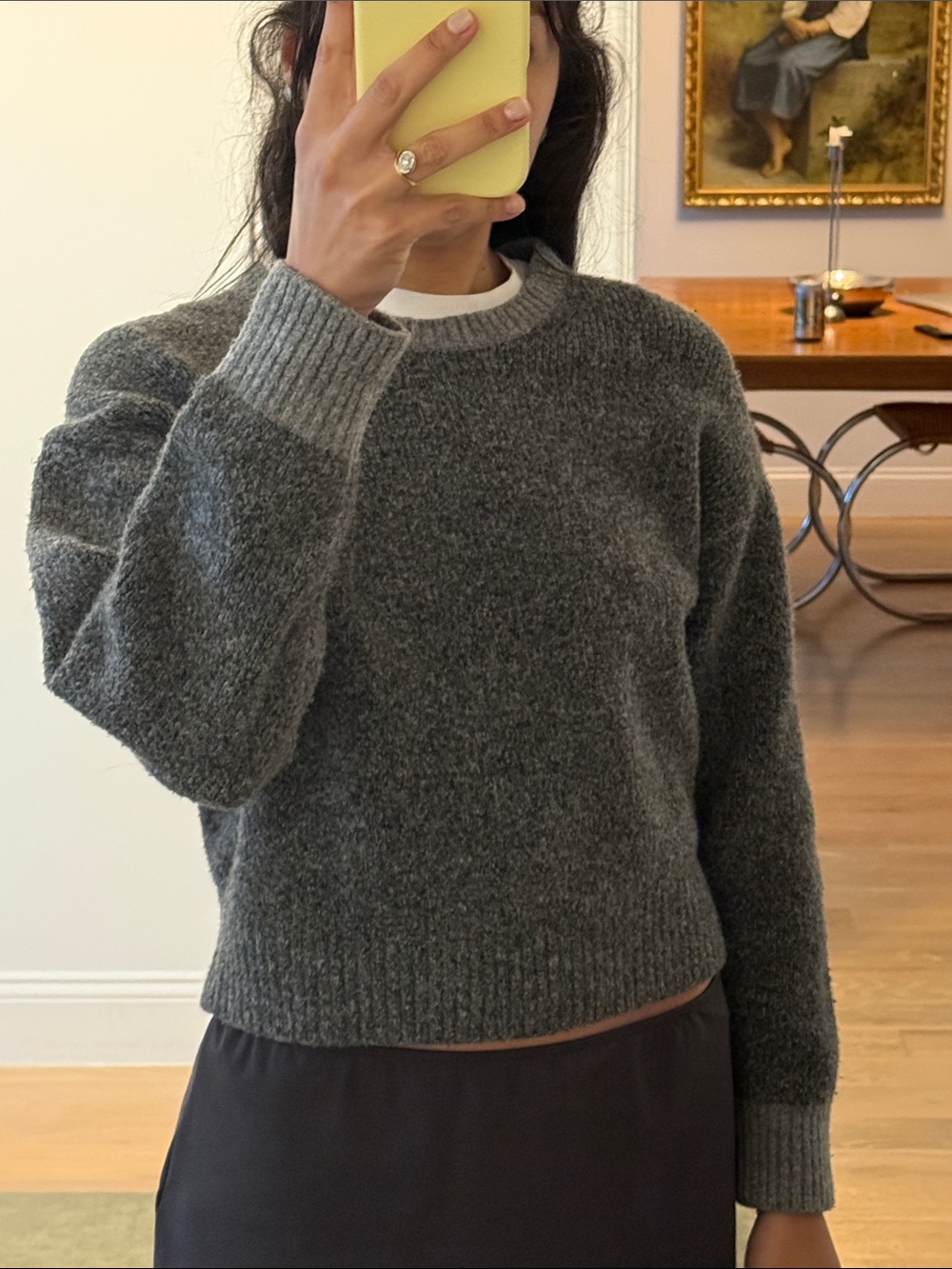 Uniqlo JW Anderson Women's Cozy Crewneck Sweater - Gray